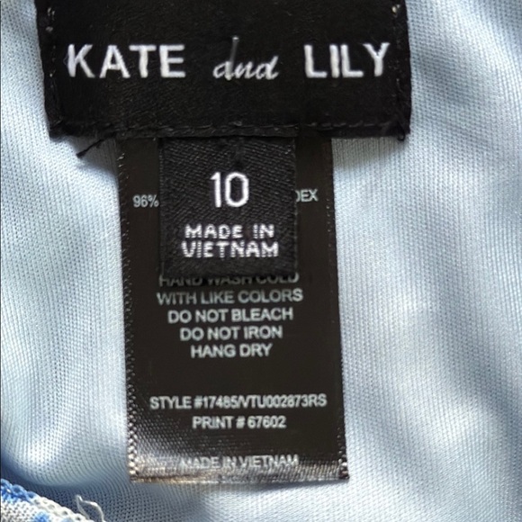 KATE and LILY Blue Bell Sleeve Crew Neck Sundress - Picture 5 of 11